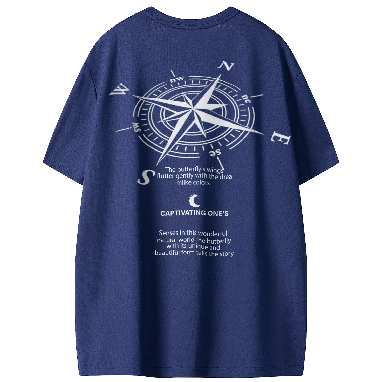 Футболка детская с принтом Disney Unisex Crew Neck Thin Straight Fit, Dark Blue