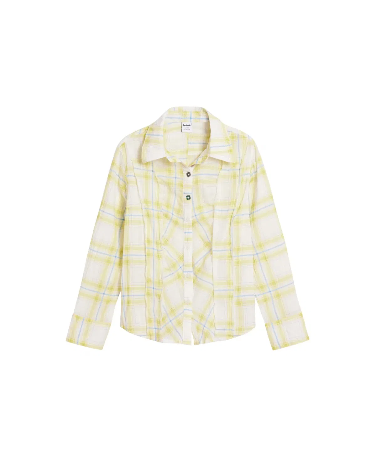 Детская блуза для девочек с принтом Blusa de niña cuadros buble Desigual, Multicolor