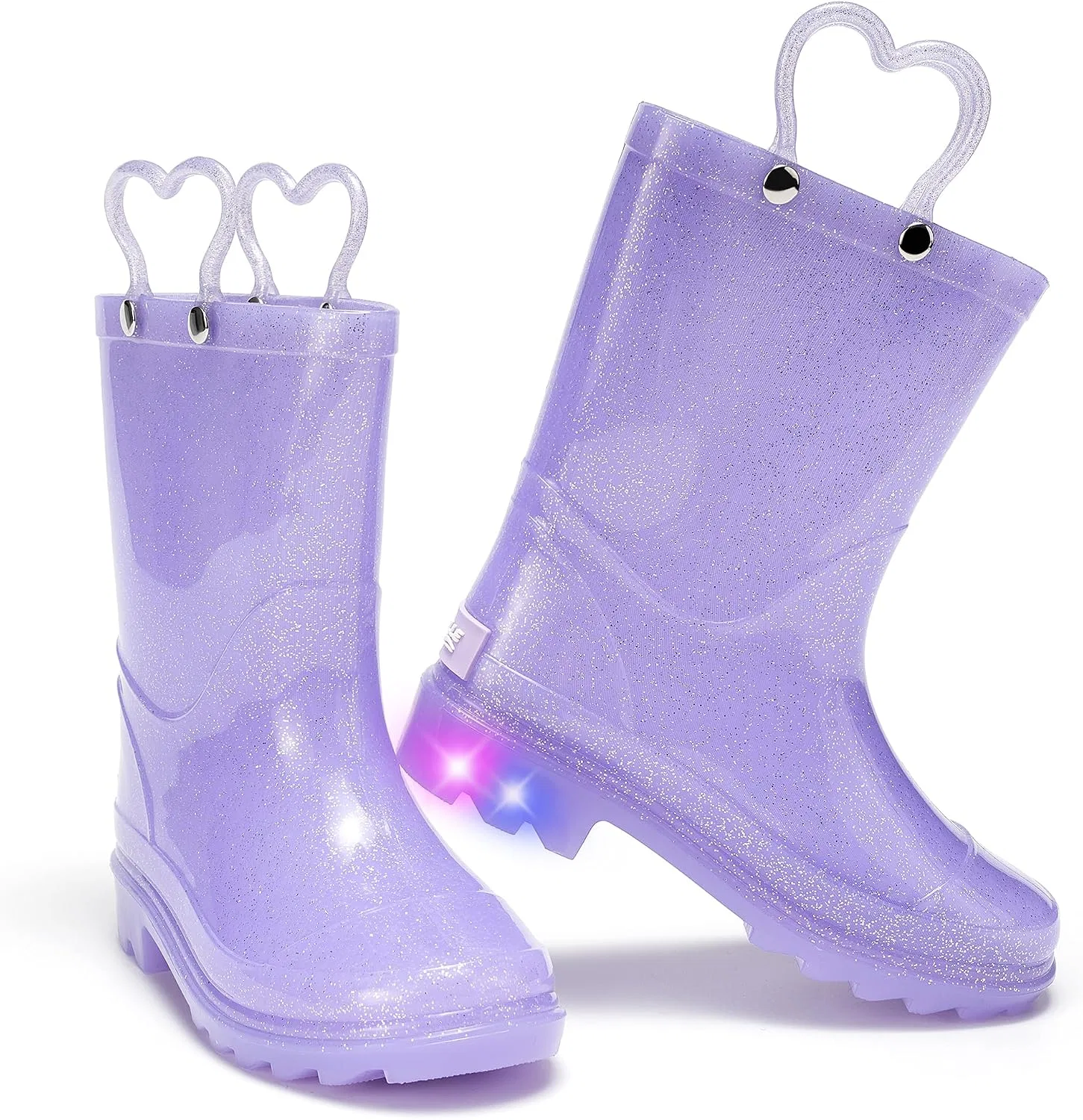 Детские сапоги дождевые для девочек со светящейся подошвой Stelle, *lavender