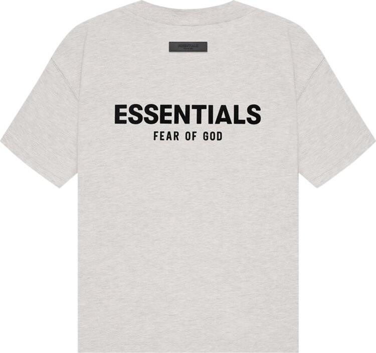 Футболка Fear of God Essentials Tee 'Light Oatmeal', серый — фото 3