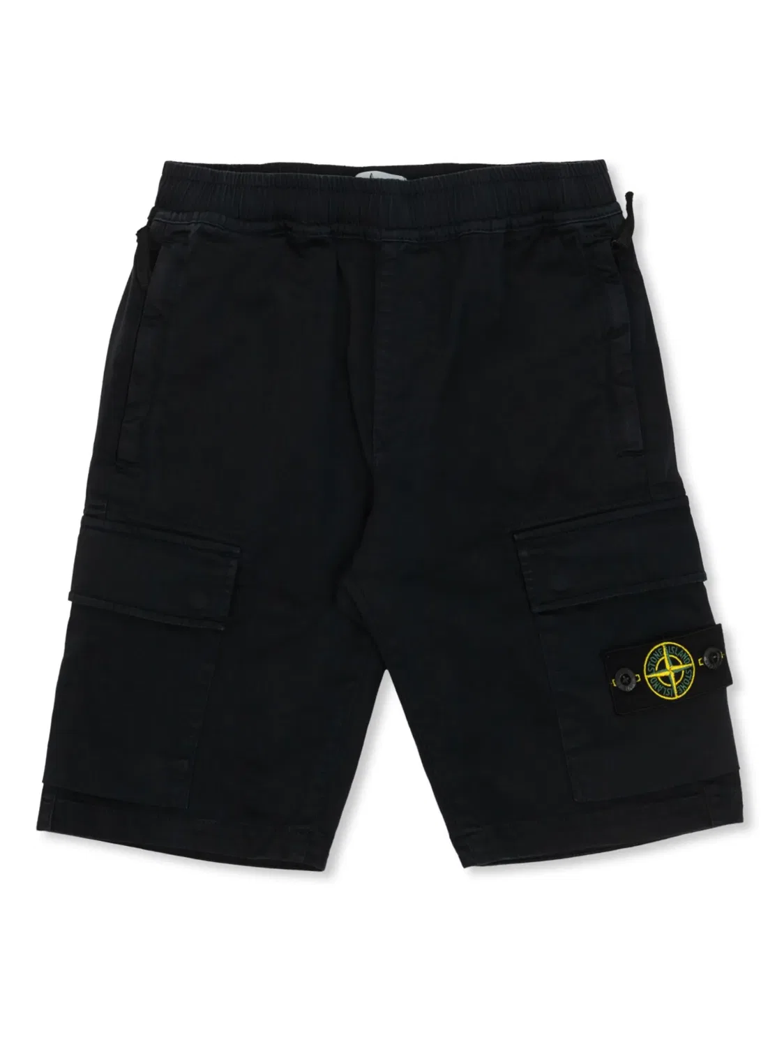 Stone Island Шорты для мальчиков из черного хлопка