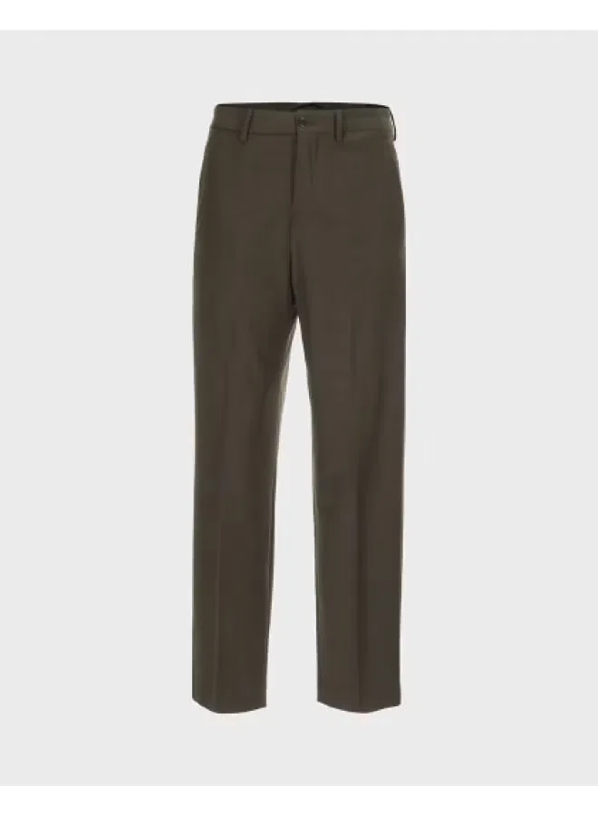 Брюки прямые деловые Zara, темно-зеленый