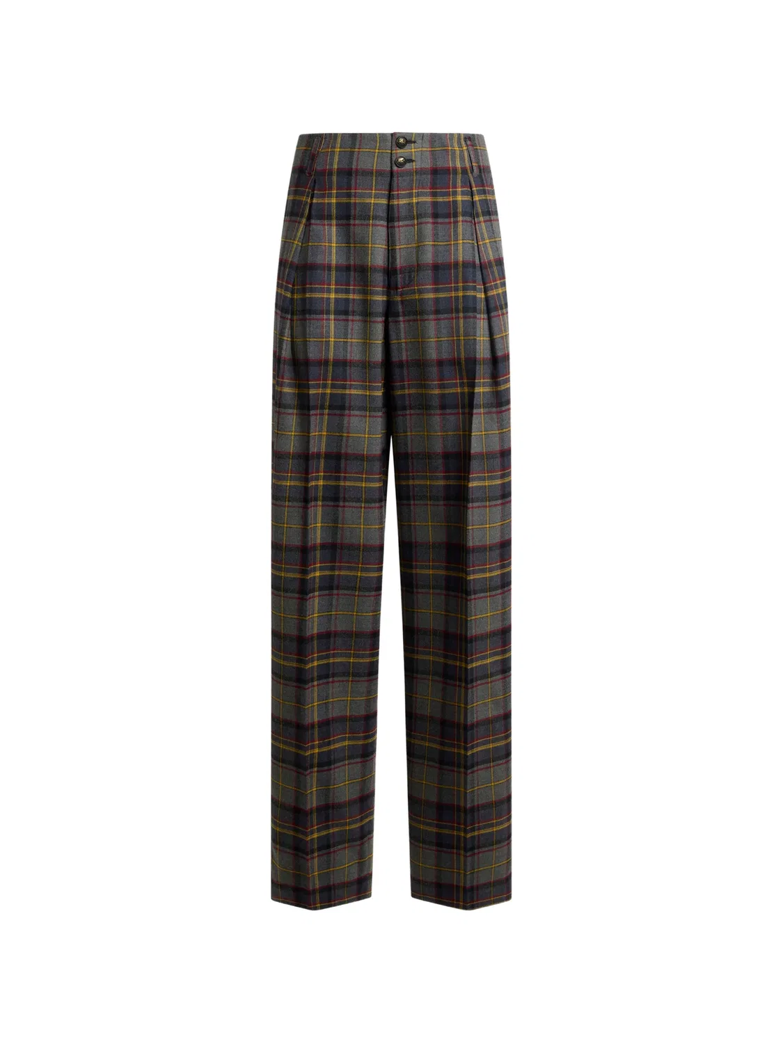 Брюки из эластичной шерсти, серые ETRO, серый