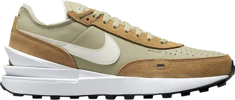 Кроссовки Nike Waffle One Leather 'Limestone Ale Brown', зеленый