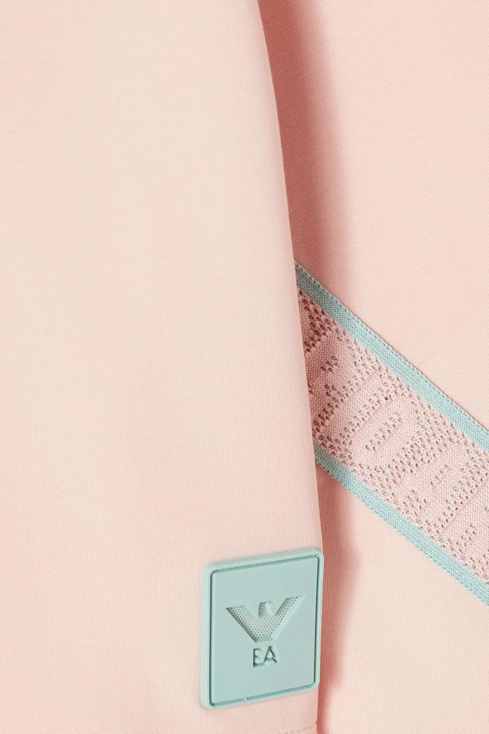 Свитшот с принтом и объемными рукавами из хлопка EA Text Emporio Armani — фото 4