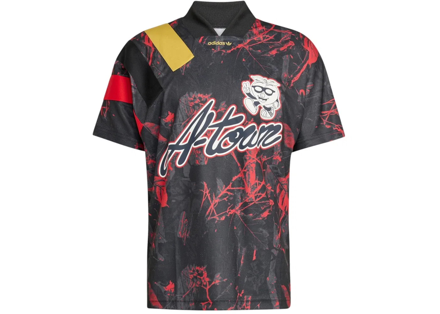 Мужская футболка с принтом Jersey Adidas, Black Better Scarlet