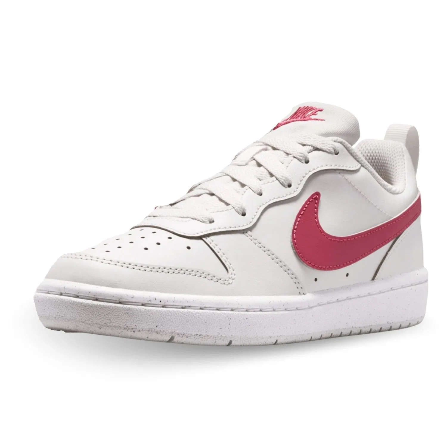 Детские кроссовки для мальчиков Court Borough Low Recraft NIKE, Platinum Tint Sweet Beet White