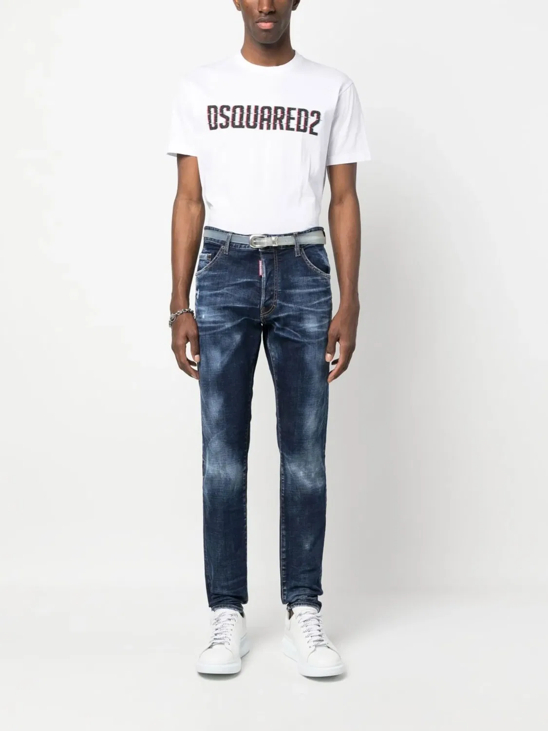 Джинсы с прямыми ногами и логотипом от DSquared2 — фото 3