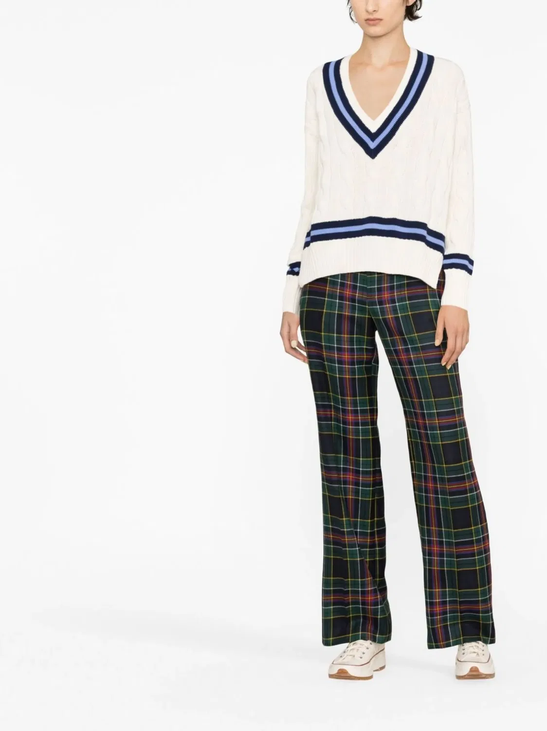 Крестьянский свитер с косичками Polo Ralph Lauren, нейтральные — фото 4