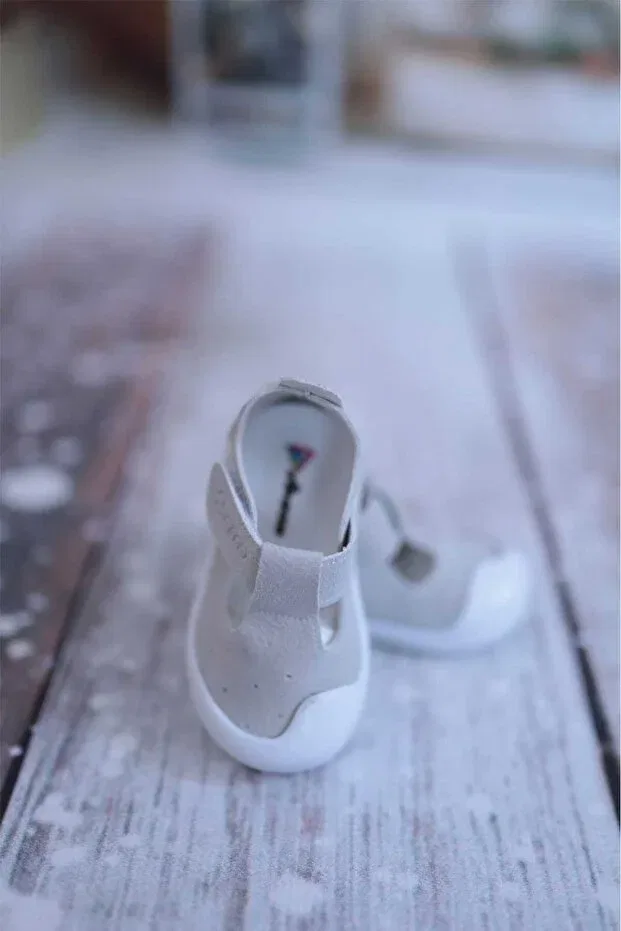 Детские туфли для мальчиков и девочек с ортопедической подошвой Macco Shoes, Gray — фото 4