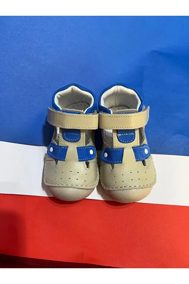 Детские сандалии для девочек кожаные ортопедические Beyez First Step Windy Shoes, Beige — фото 4