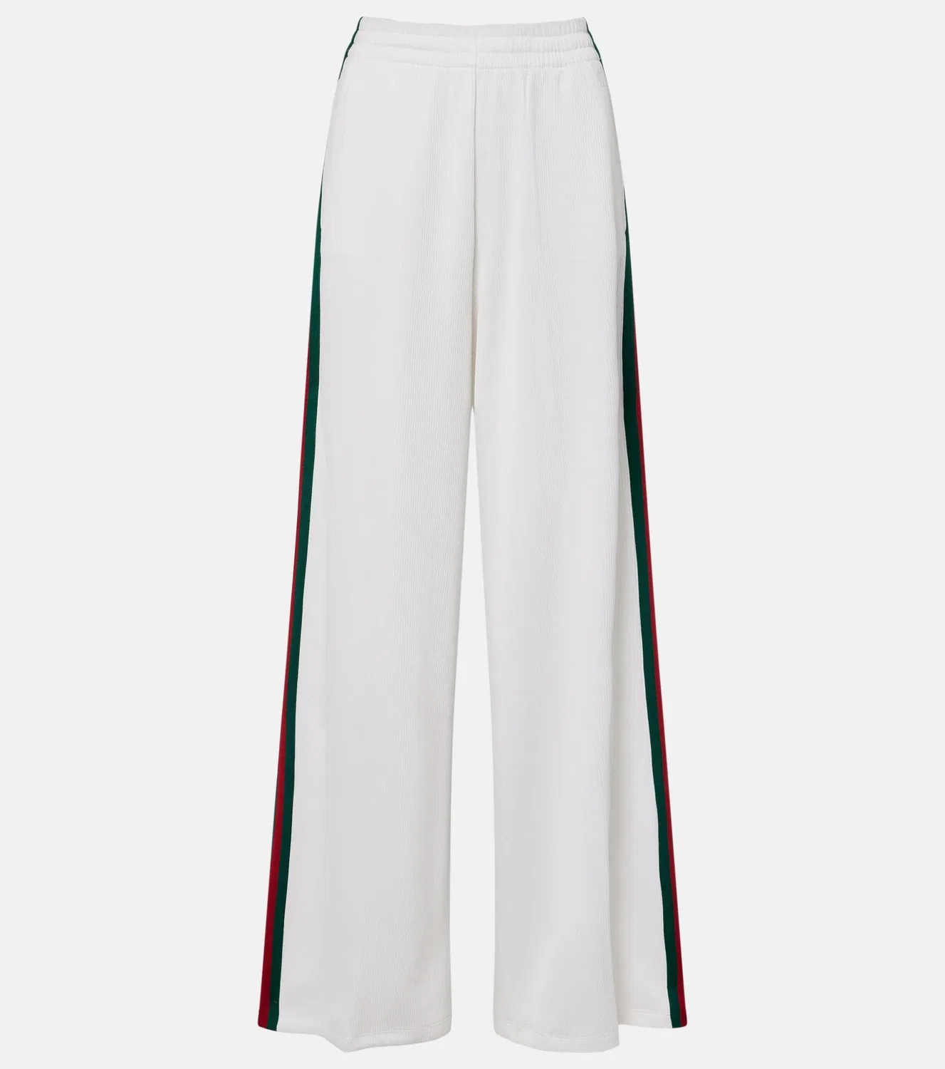 Джерси спортивные брюки Web Stripe GUCCI, белый