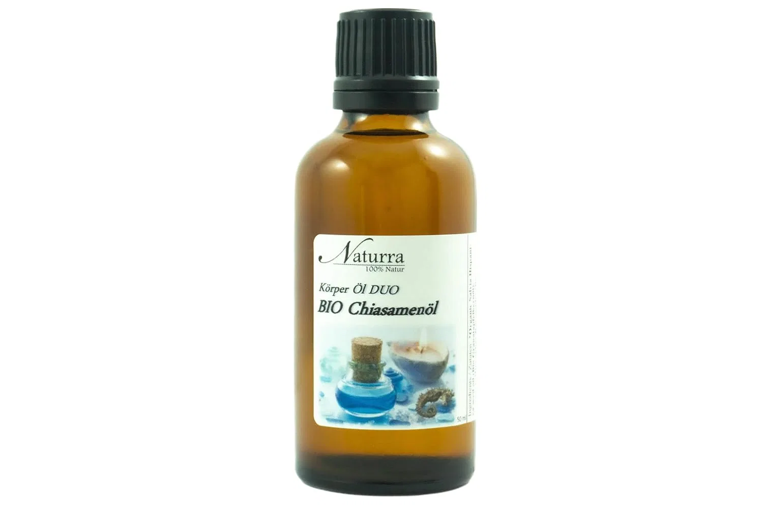 Масло органическое Chia Oil Duo 50 мл с маслом абрикосовых косточек, Naturra