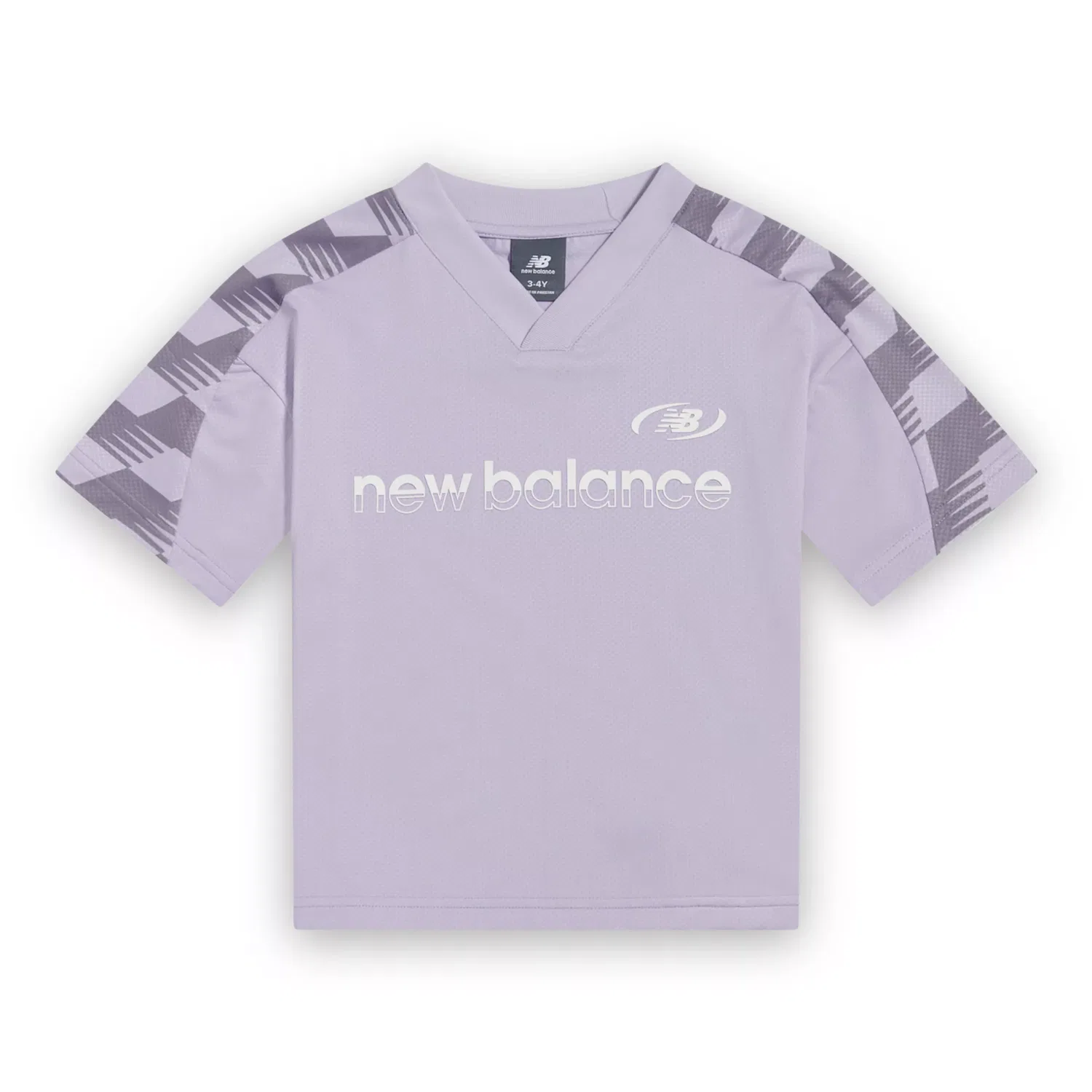 Детская футболка для мальчиков с коротким рукавом Digitized Football New Balance, Smoked Violet