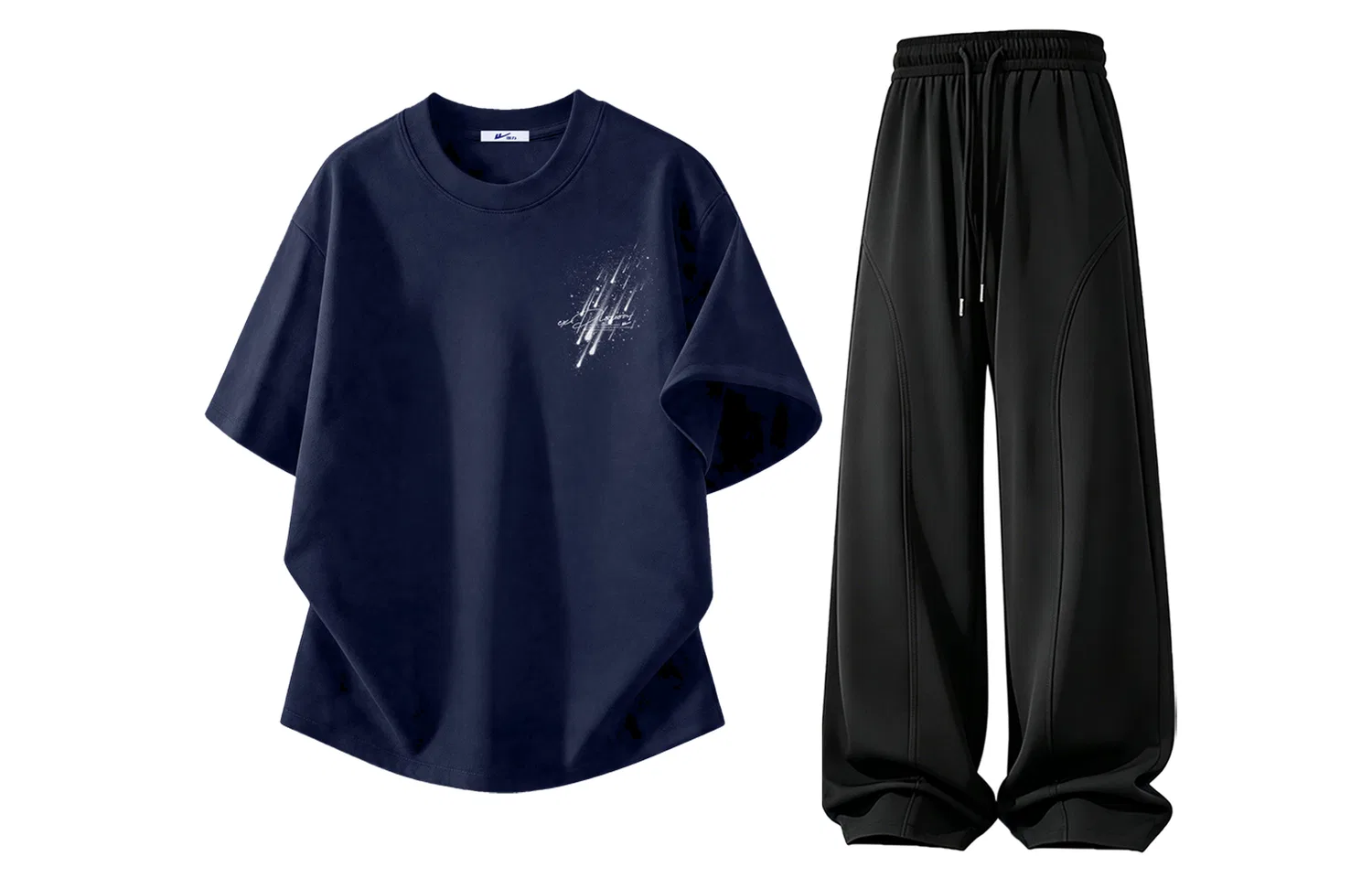Детский спортивный комплект из 2 предметов Navy Blue Black WARRIOR