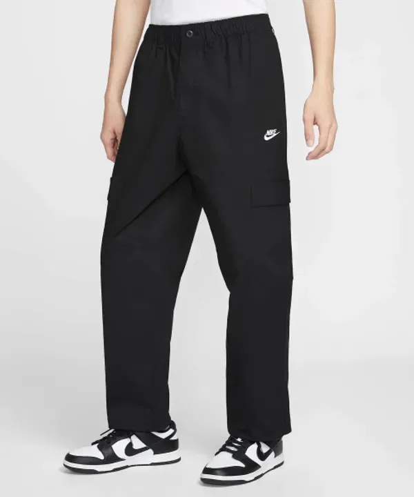 Спортивные карго брюки Nike, черный/белый