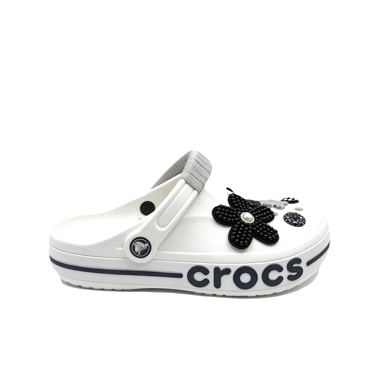 Детские сабо с принтом Bayaband Clogs Crocs, Белый — фото 3