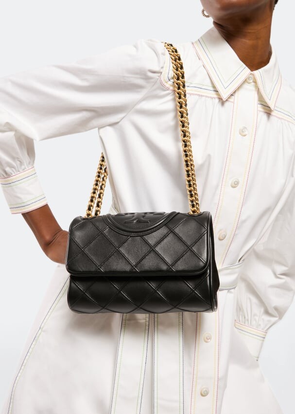 

Сумка TORY BURCH Fleming small convertible shoulder, черный