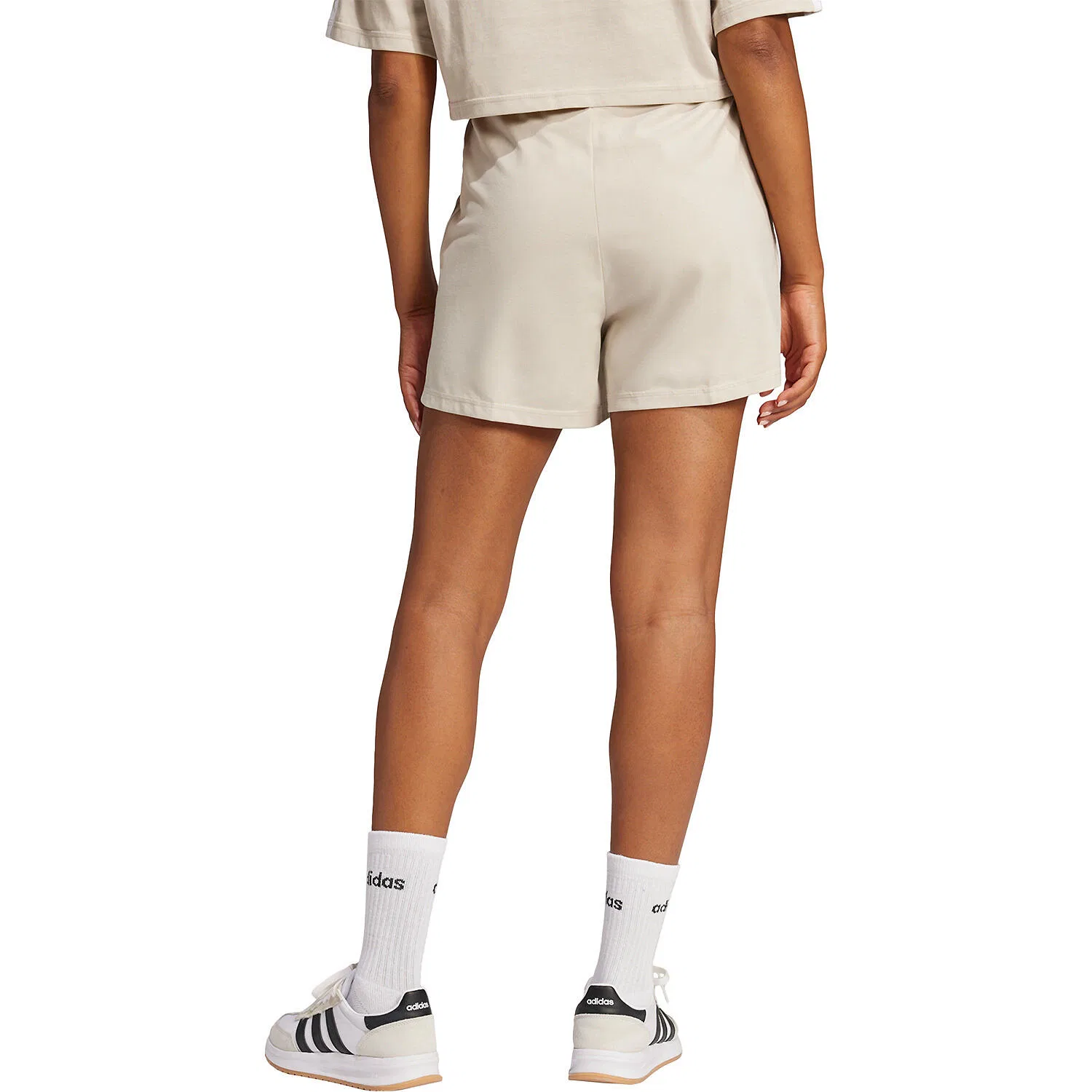 Женские шорты с эластичным поясом 3S SJ SHO Adidas, Beige — фото 3