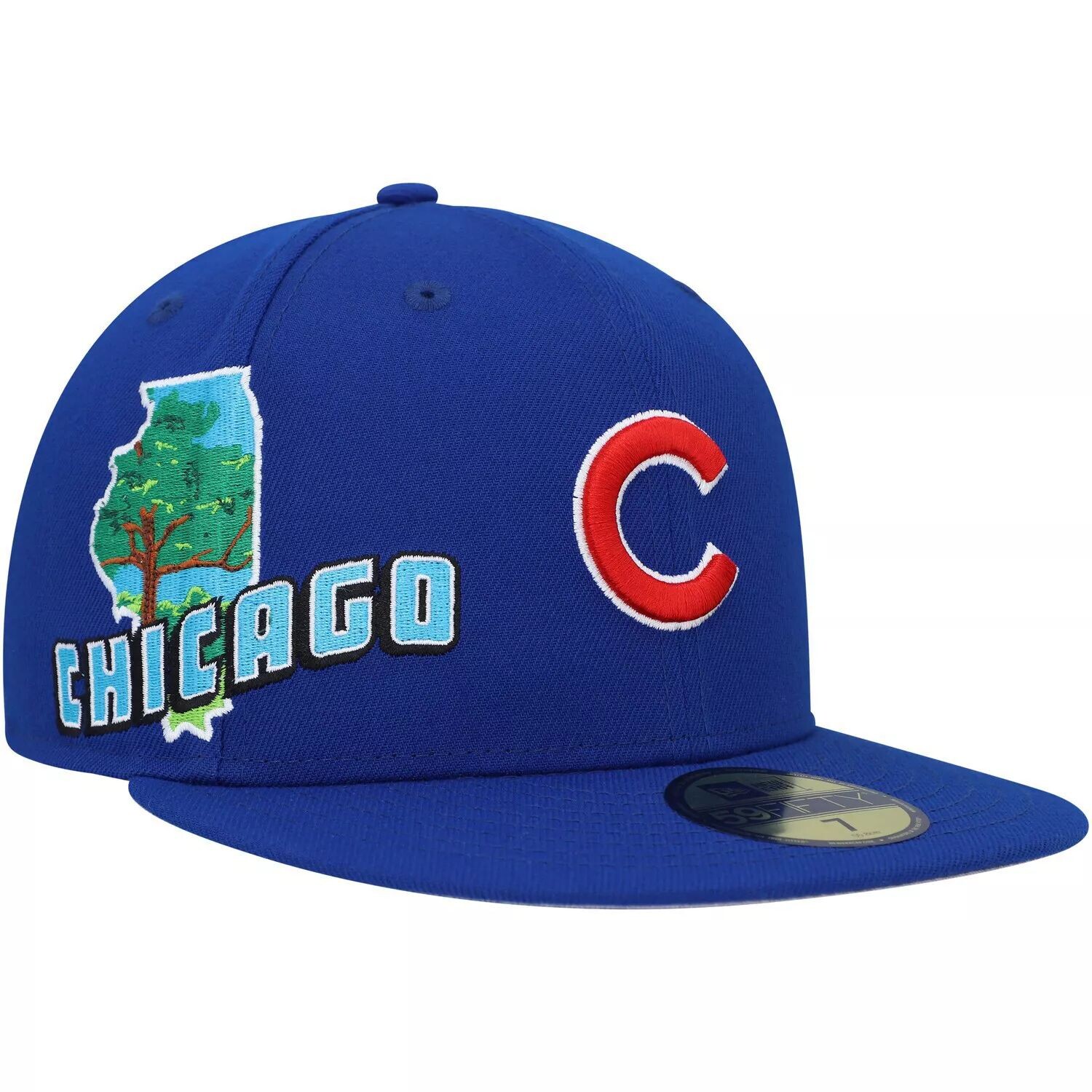 

Мужская приталенная шляпа New Era Royal Chicago Cubs Stateview 59FIFTY