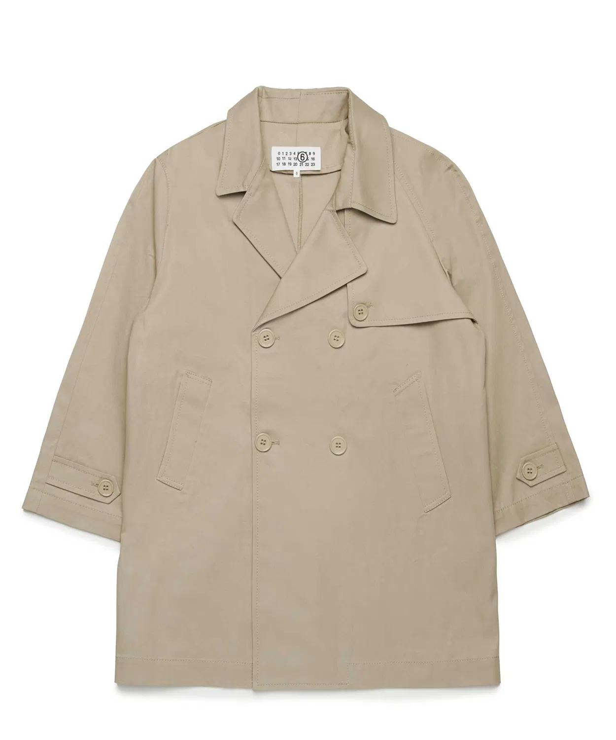 Детский тренчкот MM6 Maison Margiela, Beige — фото 3