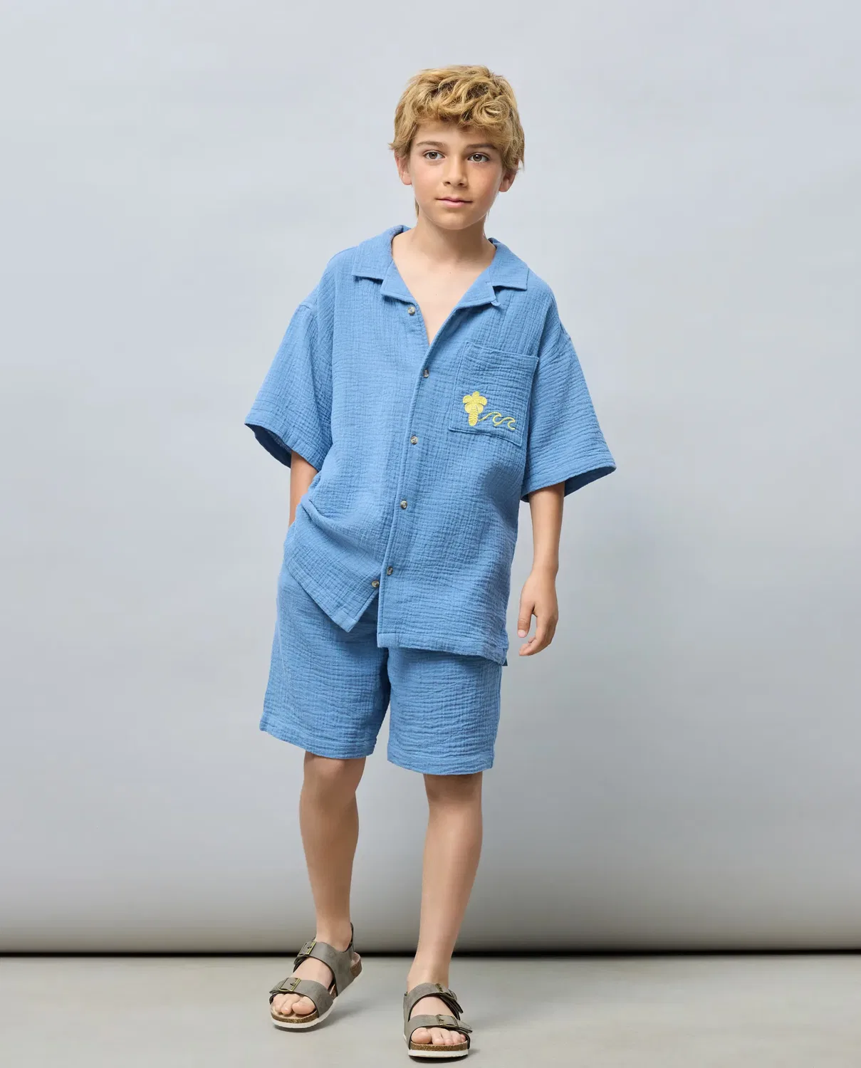 Детские шорты для мальчиков из двойной марли Kids El Corte Inglés, 400 Azul