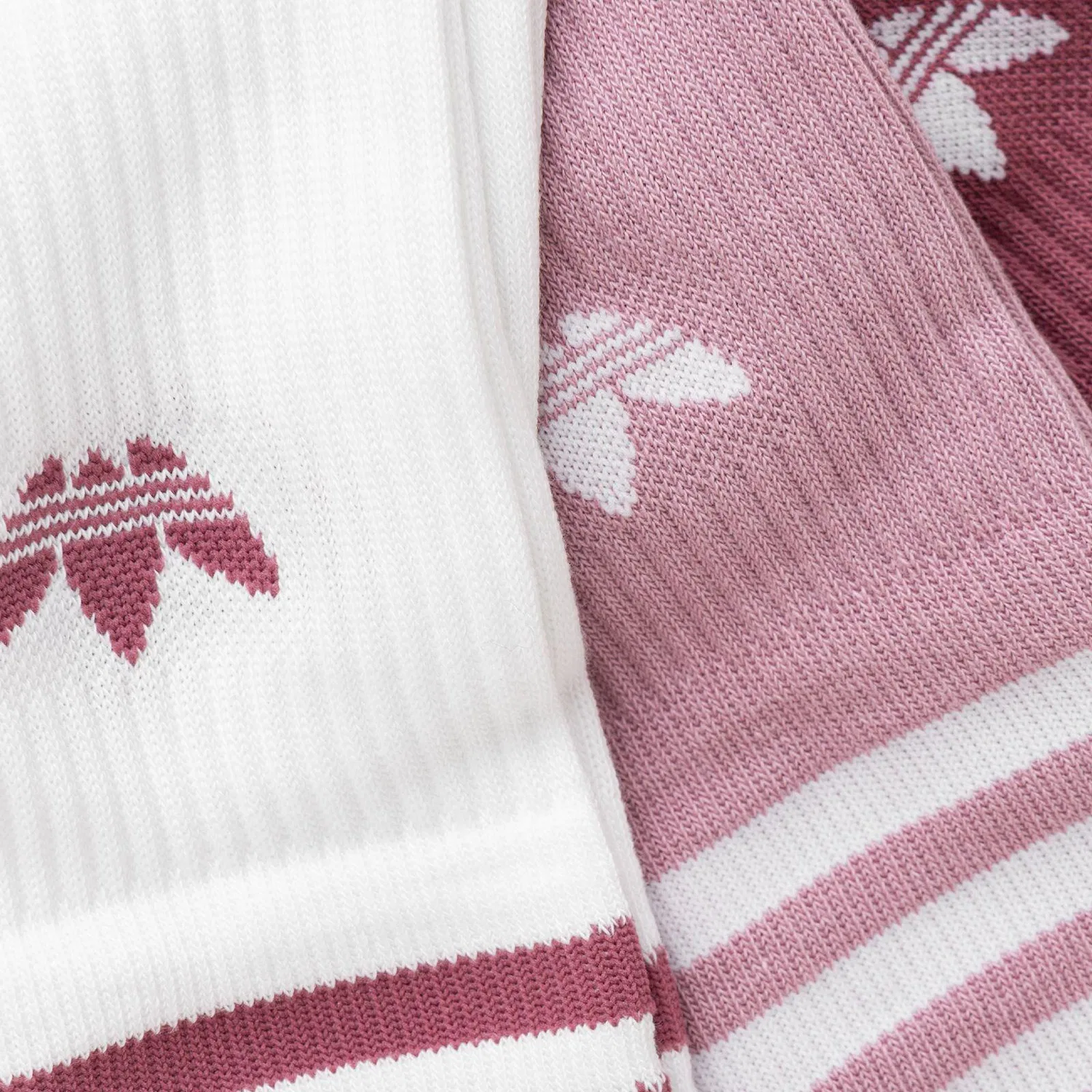 Детские носки с принтом Adidas Originals, комплект из 3 пар, White/Mystic Purple/Dark Red — фото 4