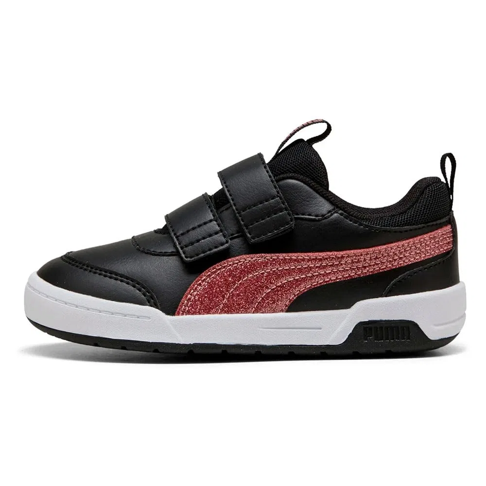 Детские кроссовки для девочек гибкие PUMA Multiflex 2 Glitz FS V PS PUMA Black Rose Gold — фото 4
