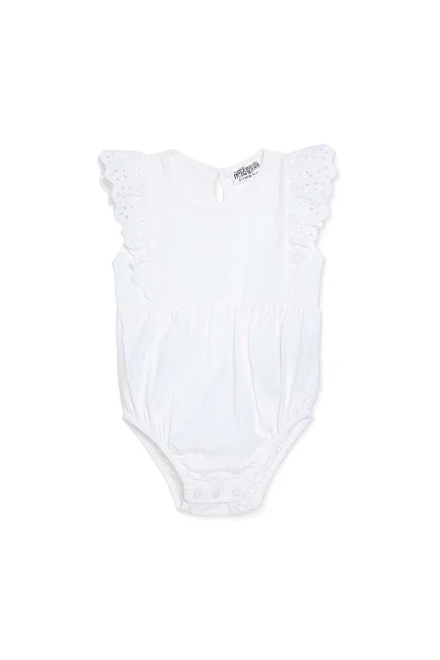 Детское боди для новорожденных без рукавов Ebebek Hello Baby, Ecru