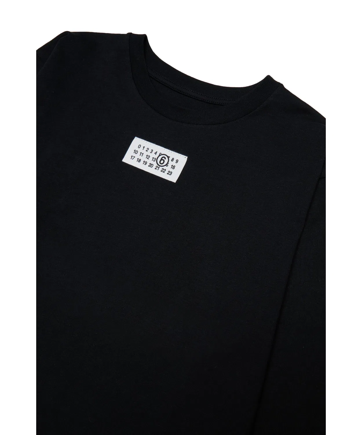 Детская футболка с длинным рукавомMM6 KID MM6 Maison Margiela, черная — фото 3