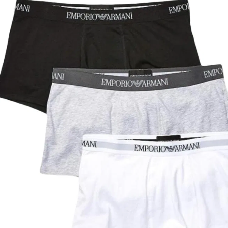 Мужские боксеры 3 шт. EMPORIO ARMANI, Black/Gray/White — фото 3