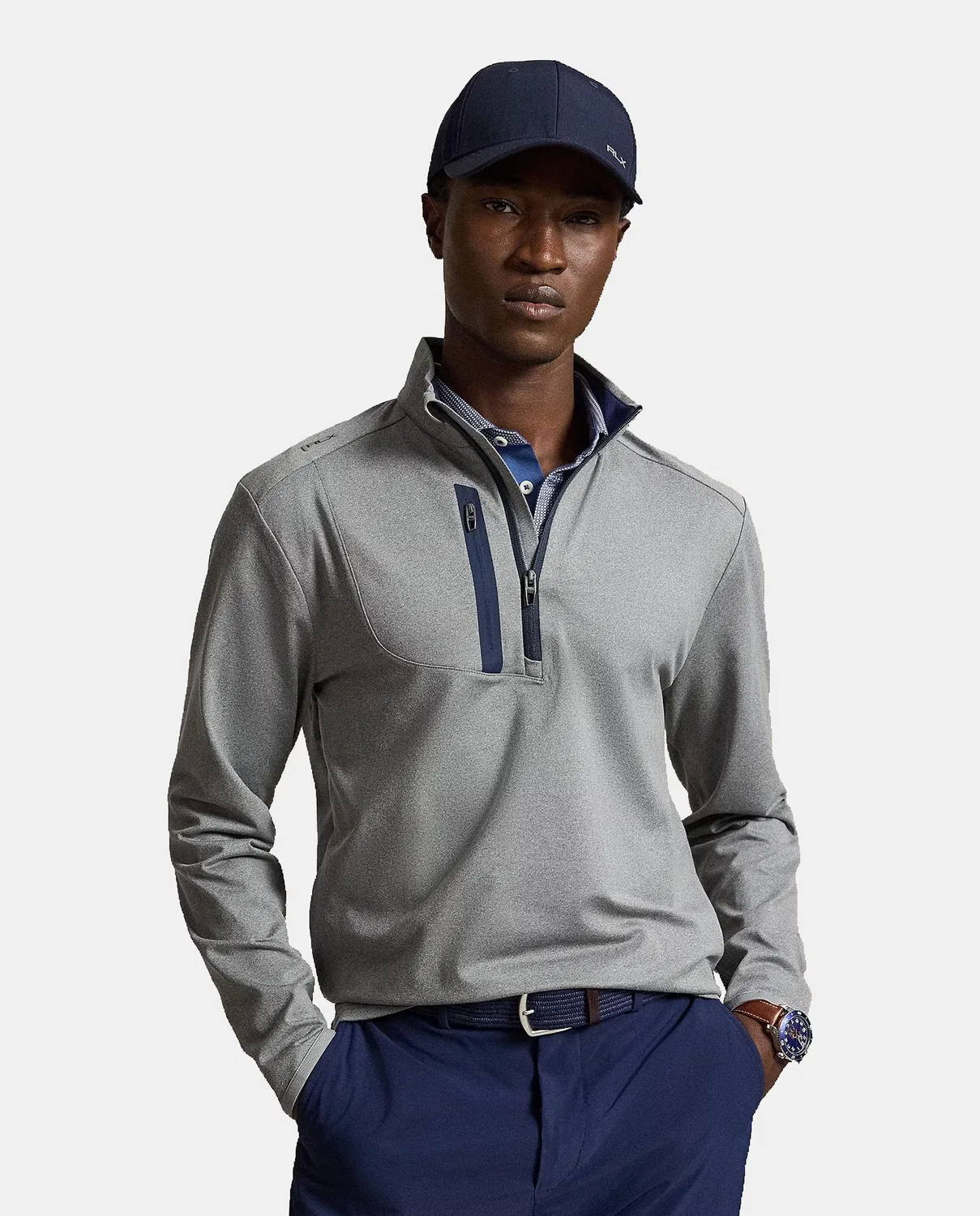 Мужский джемпер трикотажный, Media, Ralph Lauren, серый