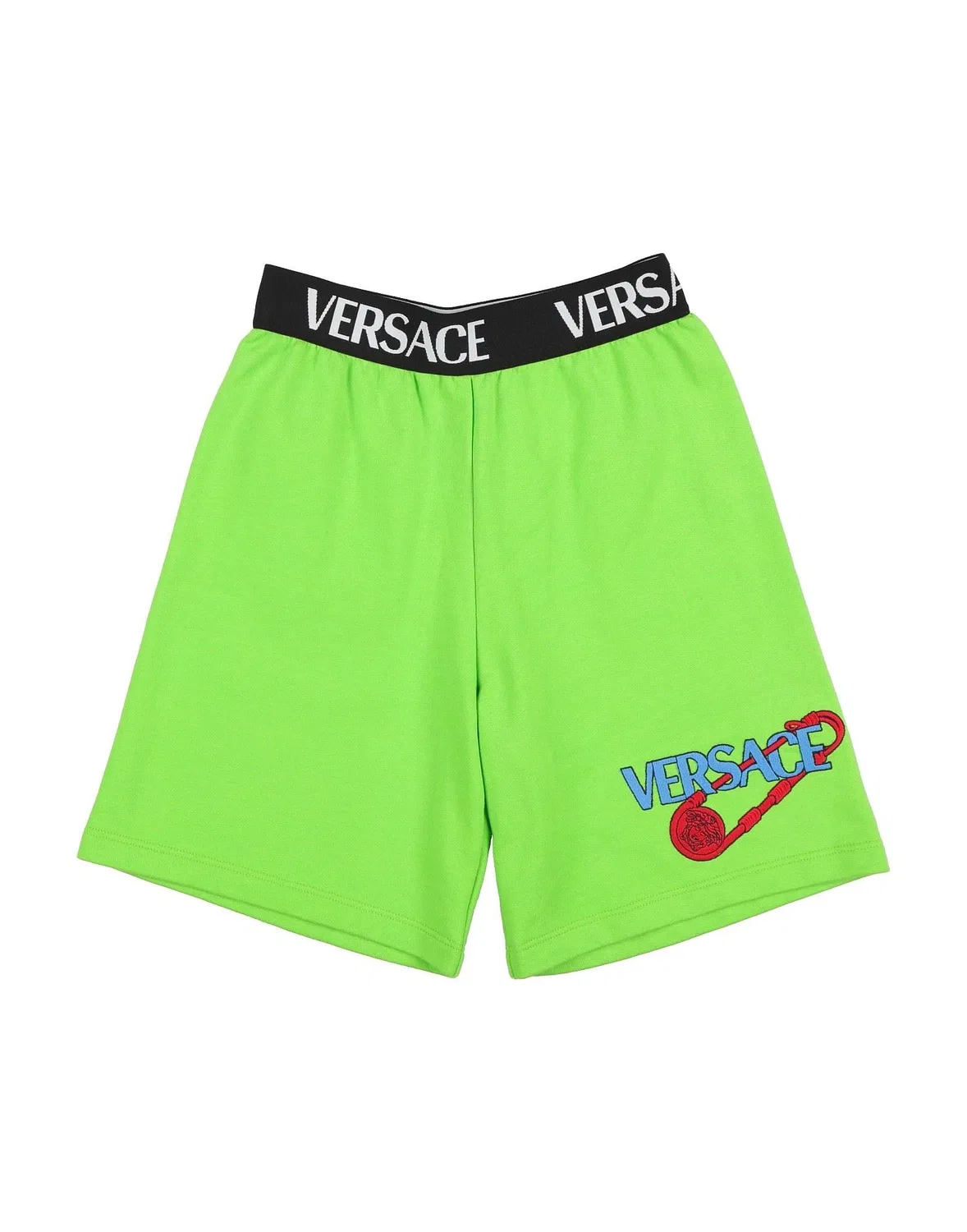 Детские шорты для мальчиков из французского терье Versace Young, зеленый