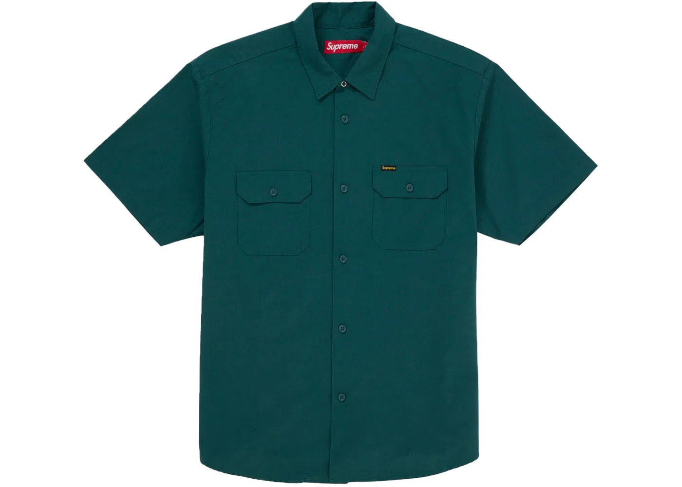 Мужская рубашка с принтом Supreme Ghostface S S Work Shirt, Green — фото 2