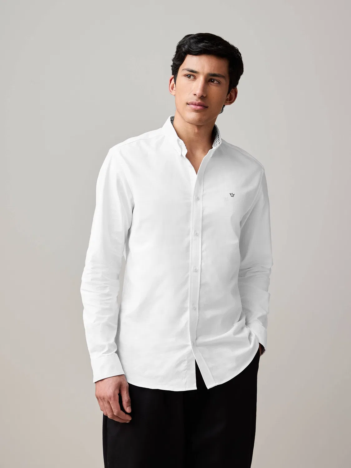 Рубашка оксфордская стрейч, белая Next