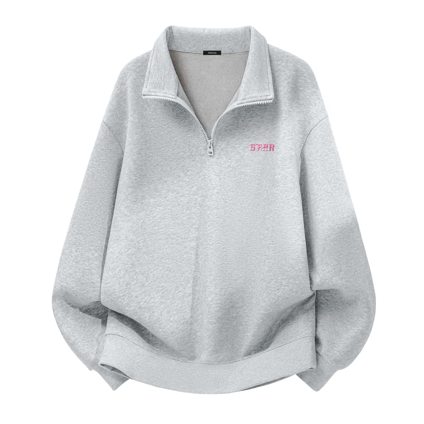 Детское свитшот с принтом MINISO, Heather Gray