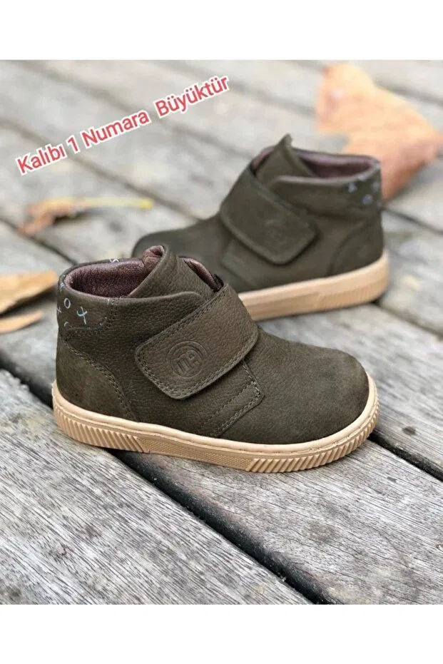 Детские ботинки для девочек на липучке Papuccum Ortopedi, Khaki