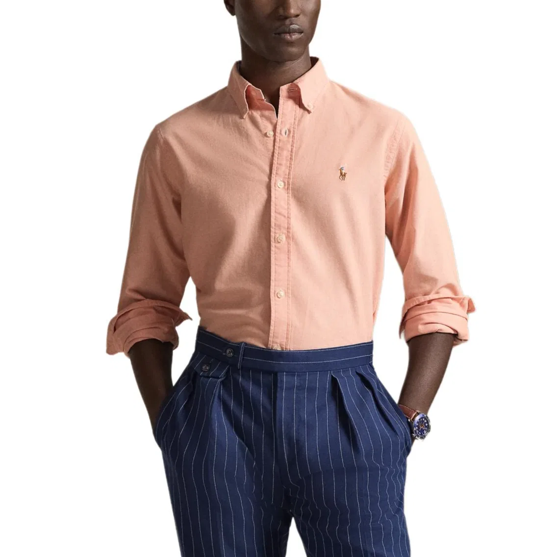 Мужская рубашка классическая Orange Polo Ralph Lauren — фото 4
