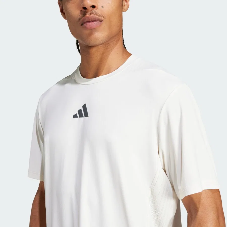 Спортивная футболка ADIDAS PERFORMANCE Performance Shirt 'Designed For Training' белого цвета — фото 4