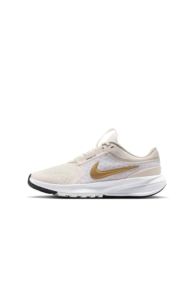 Детские кроссовки для девочек с принтом Star Runner 5 GS Nike, Platinum Tint/Mtlc Gold-Black