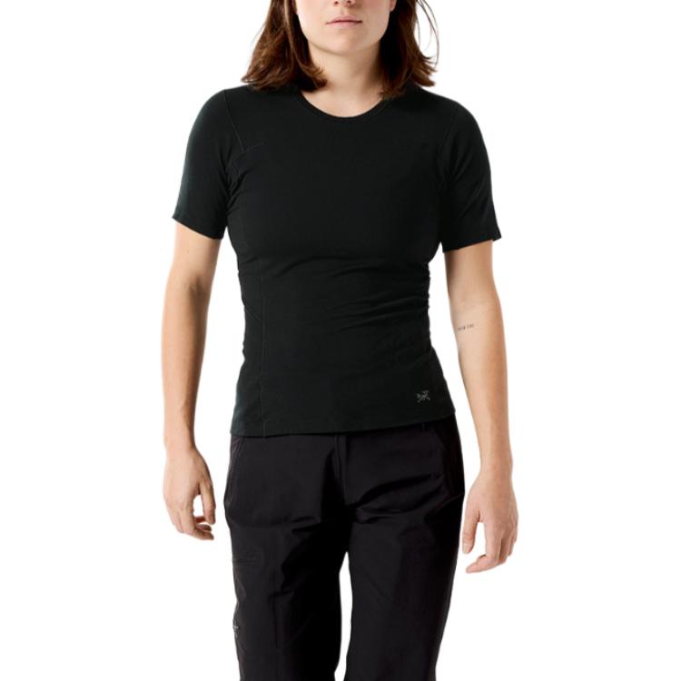 Футболки женские с круглым вырезом тонкие Others Arcteryx, черный — фото 4