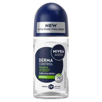 Дезодорант-ролик 50 мл для чувствительной кожи Nivea, Men Deodorant Roller Derma Control Sensitive, White