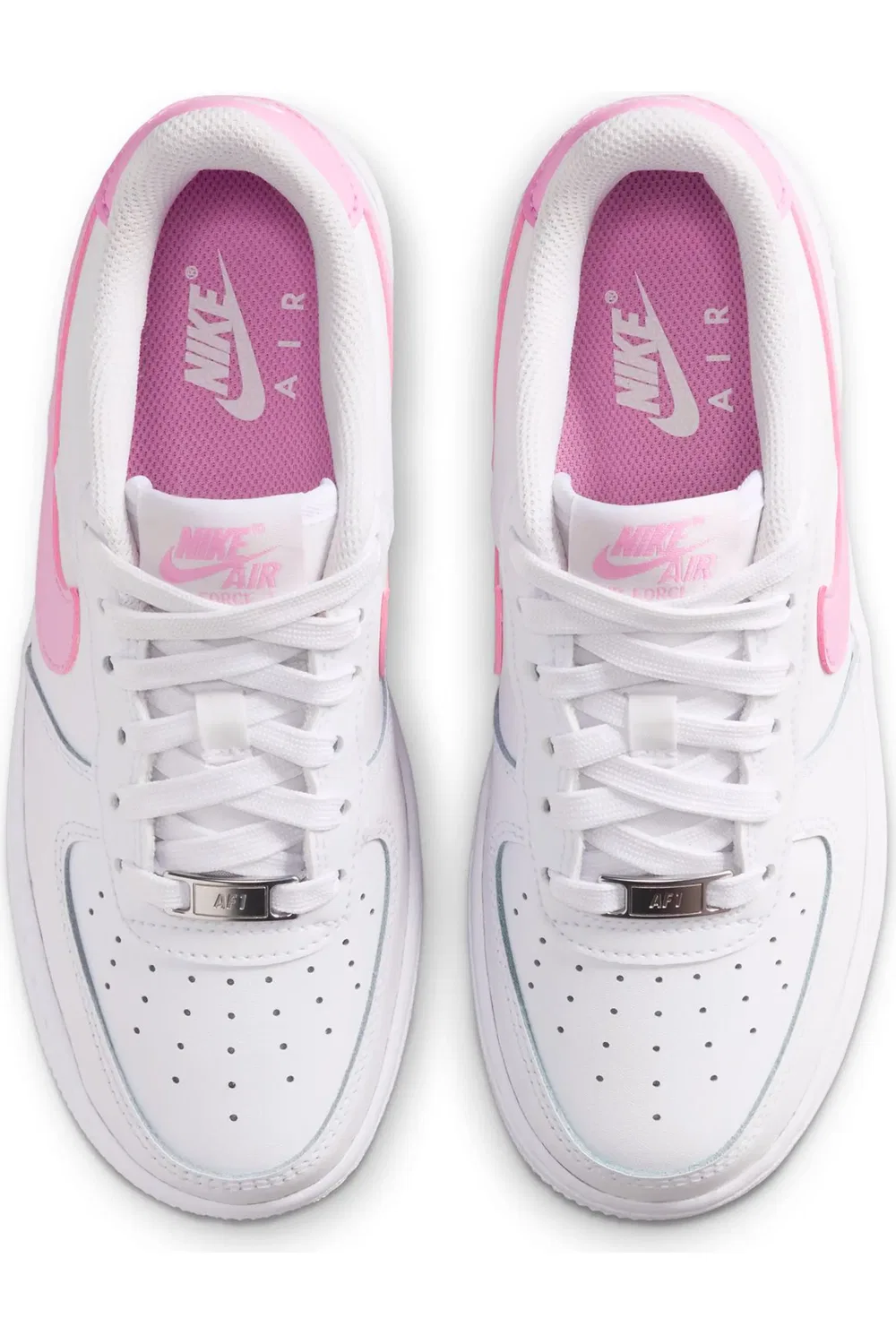Детские кроссовки баскетбольные Air Force 1 Nike, 124 White/Pnkris — фото 3