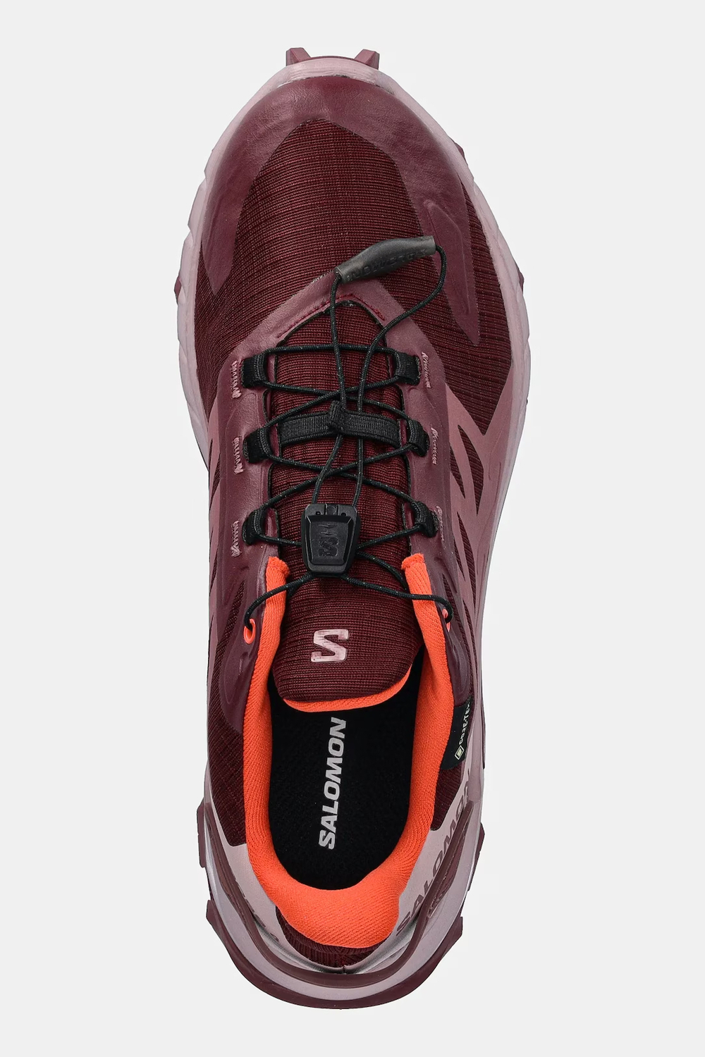 Ботинки женские Salomon Supercross 4 GTX с технологией Goretex, бордовый — фото 4