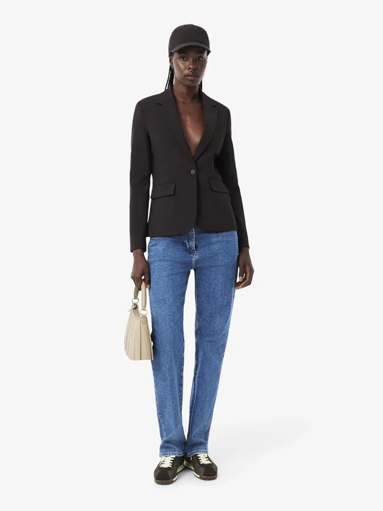Жакет LACOSTE Slim Fit Tailored Blazer, коричневый — фото 4
