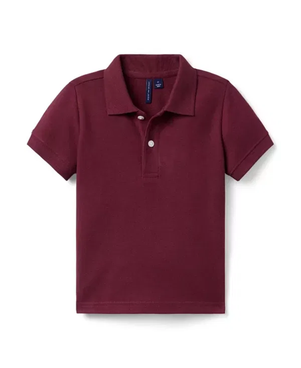 Детское поло для мальчиков хлопковое The Classic Pique Polo Janie And Jack, Maroon