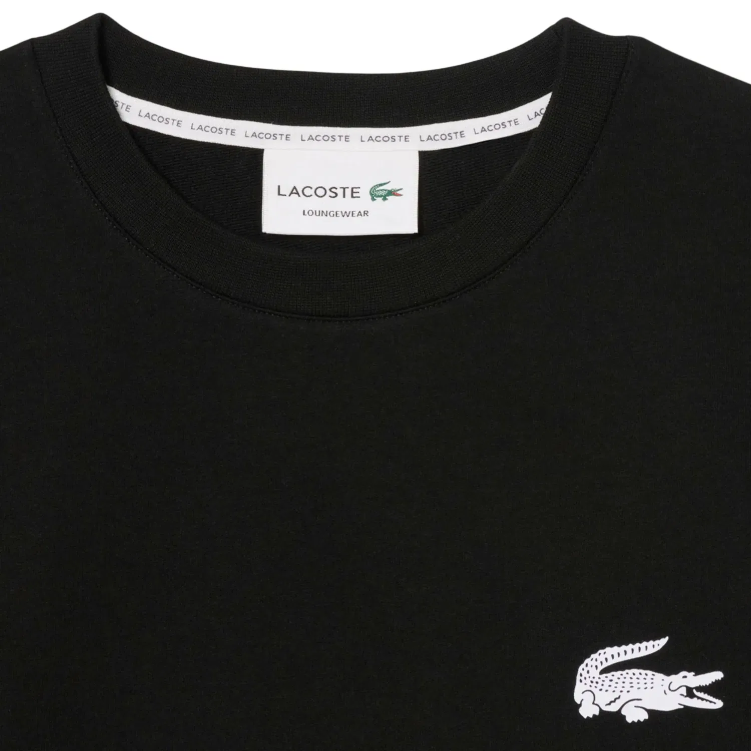 Свитшот женский Lacoste Schwarz/Weiß, с логотипом, черно-белый — фото 3