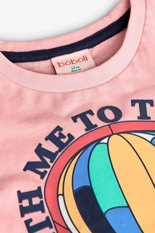 Детская футболка с принтом Colorful Boy's T-Shirt Boboli, Pink — фото 3
