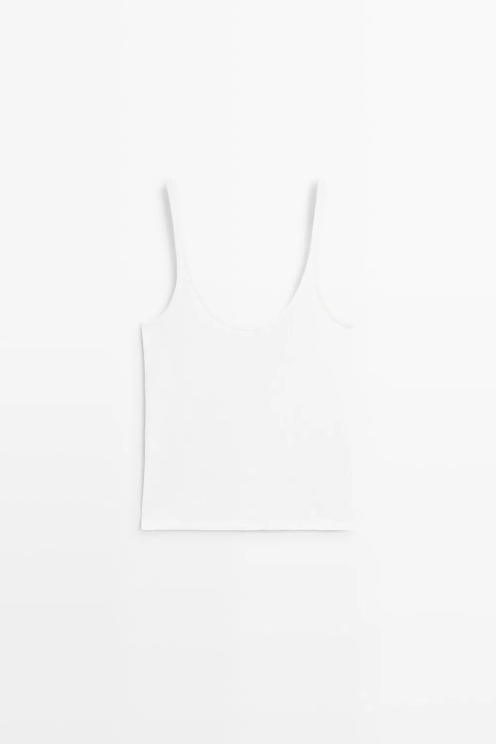 Топ Massimo Dutti Strappy Cotton Blend, белый — фото 2