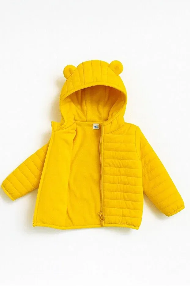 Детское пальто для мальчиков пуховое Lesso Kids, Yellow — фото 4